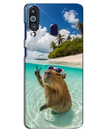 Чехол для Samsung Galaxy M40 с картинкой «Капибара на море»