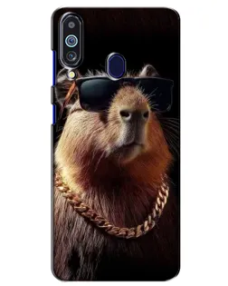 Чехол для Samsung Galaxy M40 с картинкой «Капибара золотая цепь»