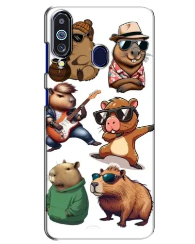 Чехол для Samsung Galaxy M40 с картинкой «Крутые капибары музыканты»