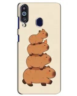 Чехол для Samsung Galaxy M40 с картинкой «Башня из капибар»
