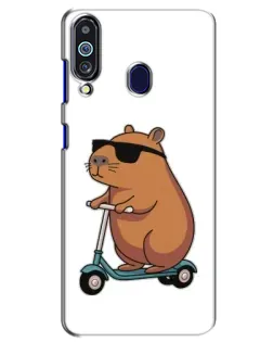 Чехол для Samsung Galaxy M40 с картинкой «Капибара на самокате»