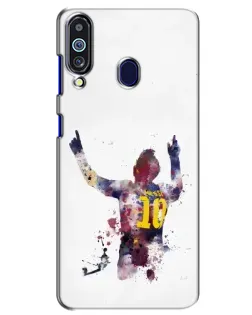 Чехол для Samsung Galaxy M40 с картинкой «Акварельный Месси Барселона»