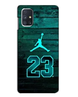 Чехол для Samsung Galaxy M51 с картинкой «Jordan Cyan 23» Чехол для Samsung Galaxy M51 с картинкой «Jordan Cyan 23»