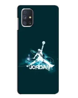 Чехол для Samsung Galaxy M51 с картинкой «Jordan Blue Fire» Чехол для Samsung Galaxy M51 с картинкой «Jordan Blue Fire»