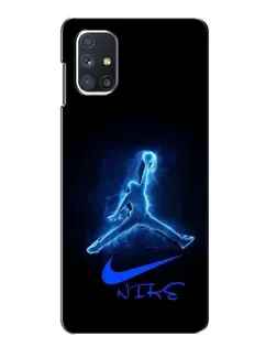 Чехол для Samsung Galaxy M51 с картинкой «Jordan Neon Blue» Чехол для Samsung Galaxy M51 с картинкой «Jordan Neon Blue»