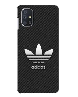 Чехол для Samsung Galaxy M51 с картинкой «Adidas Карбоновая текстура»