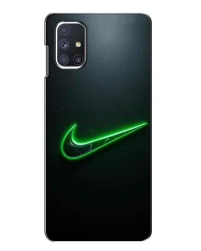 Чехол для Samsung Galaxy M51 с картинкой «Неоновый контур Nike»