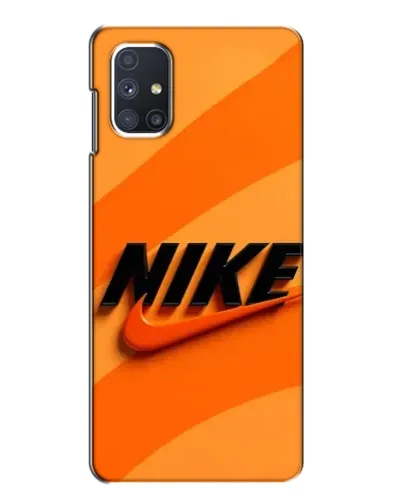 Чехол для Samsung Galaxy M51 с картинкой «Оранжевый драйв Nike»