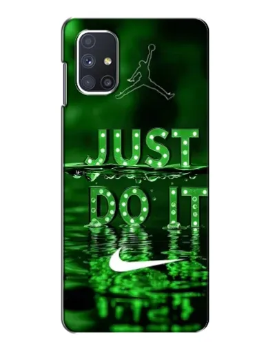 Чехол для Samsung Galaxy M51 с картинкой «Зеленый неоновый Nike»