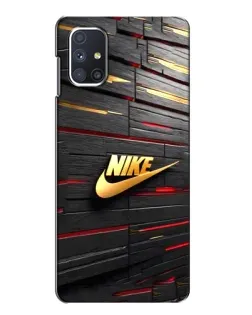 Чехол для Samsung Galaxy M51 с картинкой «Золотой Nike на металле» Чехол для Samsung Galaxy M51 с картинкой «Золотой Nike на металле»