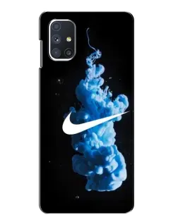 Чехол для Samsung Galaxy M51 с картинкой «Nike и синий дым» Чехол для Samsung Galaxy M51 с картинкой «Nike и синий дым»