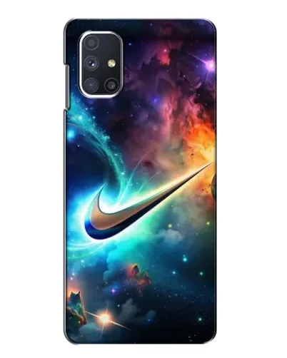 Чехол для Samsung Galaxy M51 с картинкой «Космический Nike Swoosh»
