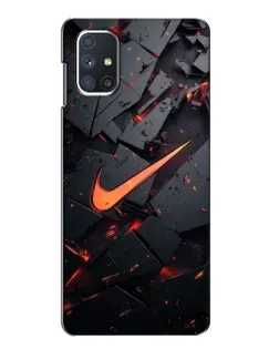 Чехол для Samsung Galaxy M51 с картинкой «Nike — эффект разломов» Чехол для Samsung Galaxy M51 с картинкой «Nike — эффект разломов»