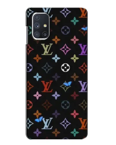 Чехол для Samsung Galaxy M51 с картинкой «Цветная монограмма LV»