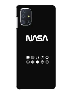 Чехол для Samsung Galaxy M51 с картинкой «NASA — технический принт» Чехол для Samsung Galaxy M51 с картинкой «NASA — технический принт»
