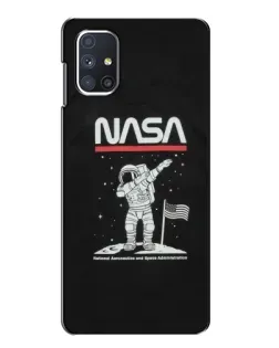 Чехол для Samsung Galaxy M51 с картинкой «NASA — шагаем по Луне» Чехол для Samsung Galaxy M51 с картинкой «NASA — шагаем по Луне»