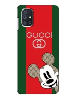 Чехол для Samsung Galaxy M51 с картинкой «Gucci — полосы и Микки» Чехол для Samsung Galaxy M51 с картинкой «Gucci — полосы и Микки»