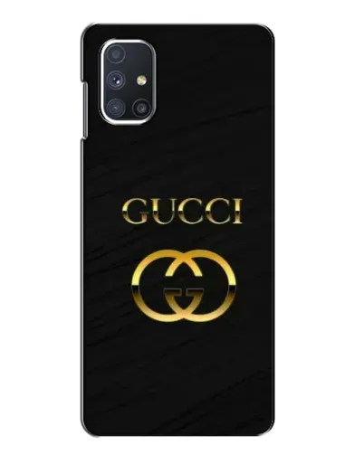 Чехол для Samsung Galaxy M51 с картинкой «Золотой логотип Gucci»
