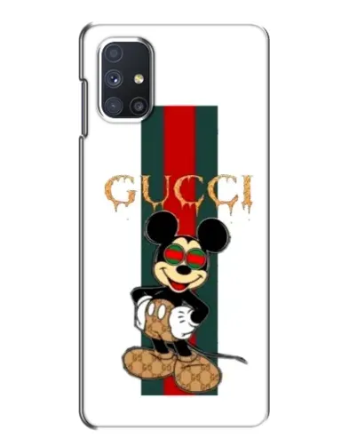 Чехол для Samsung Galaxy M51 с картинкой «Микки Маус Gucci — полосы»