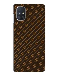 Чехол для Samsung Galaxy M51 с картинкой «Gucci — золотые диагонали» Чехол для Samsung Galaxy M51 с картинкой «Gucci — золотые диагонали»