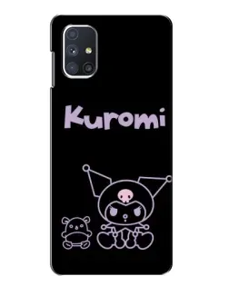 Чехол для Samsung Galaxy M51 с картинкой «Kuromi — черный минимализм»