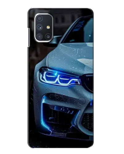 Чехол для Samsung Galaxy M51 с картинкой «Взгляд BMW с синими фарами» Чехол для Samsung Galaxy M51 с картинкой «Взгляд BMW с синими фарами»