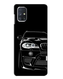 Чехол для Samsung Galaxy M51 с картинкой «Темный силуэт BMW»