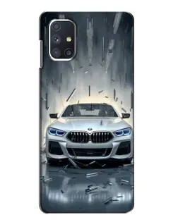 Чехол для Samsung Galaxy M51 с картинкой «BMW в свете фар»