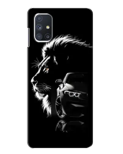 Чехол для Samsung Galaxy M51 с картинкой «BMW и лев» Чехол для Samsung Galaxy M51 с картинкой «BMW и лев»