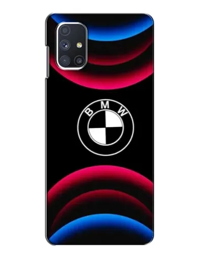 Чехол для Samsung Galaxy M51 с картинкой «Логотип BMW и неоновые дуги» Чехол для Samsung Galaxy M51 с картинкой «Логотип BMW и неоновые дуги»