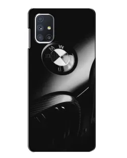 Чехол для Samsung Galaxy M51 с картинкой «Эмблема BMW — макро»