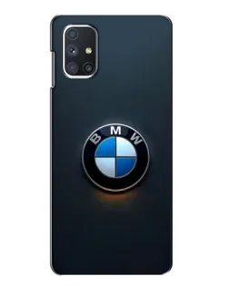 Чехол для Samsung Galaxy M51 с картинкой «Логотип BMW — минимализм»