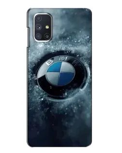 Чехол для Samsung Galaxy M51 с картинкой «Логотип BMW — лед»