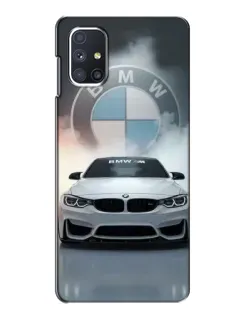 Чехол для Samsung Galaxy M51 с картинкой «BMW в белом дыму»