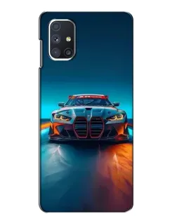 Чехол для Samsung Galaxy M51 с картинкой «BMW — огни неона»