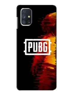 Чехол для Samsung Galaxy M51 с картинкой «Яркий логотип PUBG»