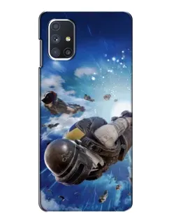 Чехол для Samsung Galaxy M51 с картинкой «Десант PUBG — прыжок» Чехол для Samsung Galaxy M51 с картинкой «Десант PUBG — прыжок»