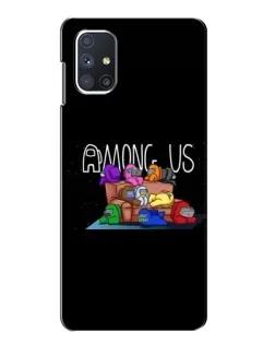 Чехол для Samsung Galaxy M51 с картинкой «Логотип Among Us»