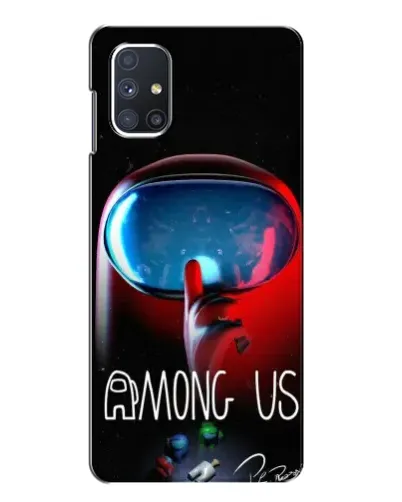 Чехол для Samsung Galaxy M51 с картинкой «Красный импостер — макро» Чехол для Samsung Galaxy M51 с картинкой «Красный импостер — макро»