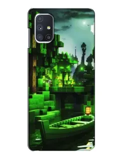Чехол для Samsung Galaxy M51 с картинкой «Minecraft лесной пейзаж»