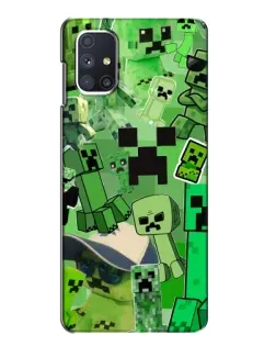Чехол для Samsung Galaxy M51 с картинкой «Криперы Minecraft»