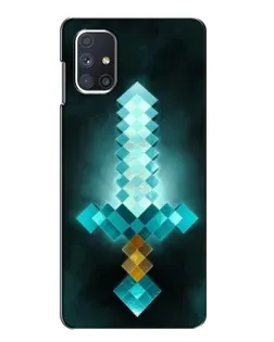 Чехол для Samsung Galaxy M51 с картинкой «Алмазный меч неон»
