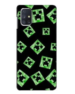 Чехол для Samsung Galaxy M51 с картинкой «Паттерн с криперами»
