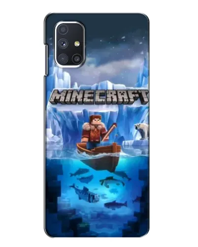 Чехол для Samsung Galaxy M51 с картинкой «Minecraft ледяной мир» Чехол для Samsung Galaxy M51 с картинкой «Minecraft ледяной мир»