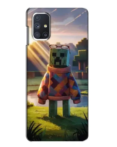 Чехол для Samsung Galaxy M51 с картинкой «Крипер в свитере» Чехол для Samsung Galaxy M51 с картинкой «Крипер в свитере»