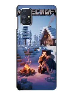 Чехол для Samsung Galaxy M51 с картинкой «Зимний Minecraft»