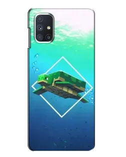 Чехол для Samsung Galaxy M51 с картинкой «Черепаха Minecraft»