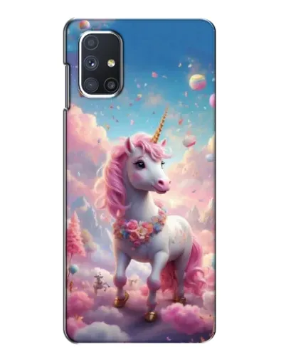 Чехол для Samsung Galaxy M51 с картинкой «Единорог среди облаков»
