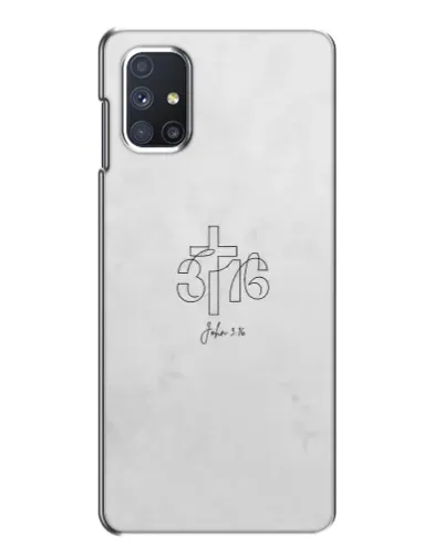 Чехол для Samsung Galaxy M51 с картинкой «Иоанна 3:16 Крест»