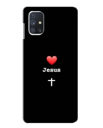Чехол для Samsung Galaxy M51 с картинкой «Сердце - Jesus»